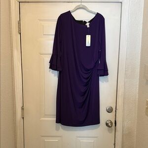 Chico's Rich Purple Long Sleeve Dress